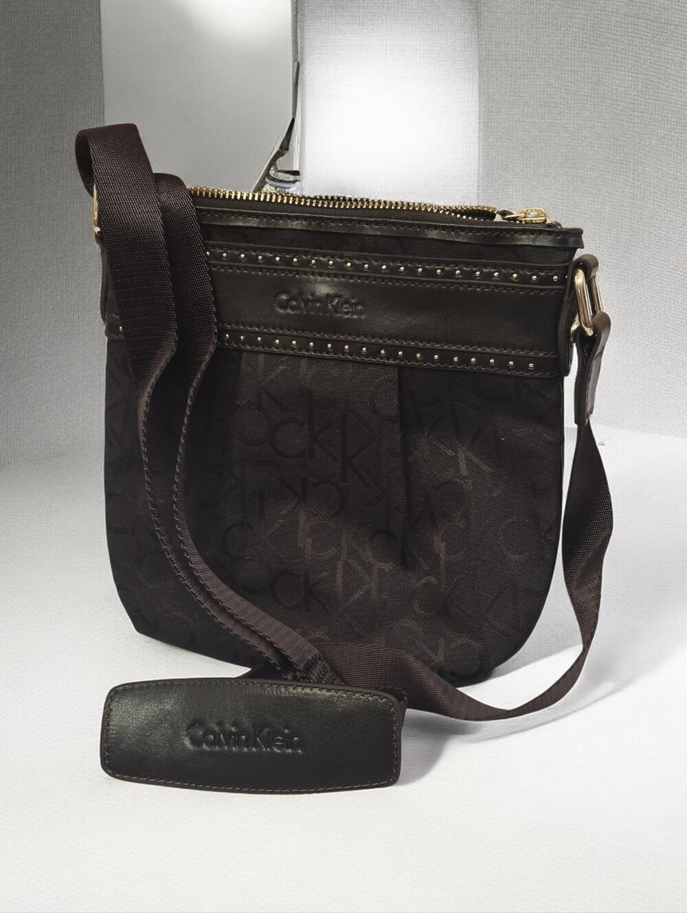 Calvin Klein Brown Crossbody Bag - Signature Logo